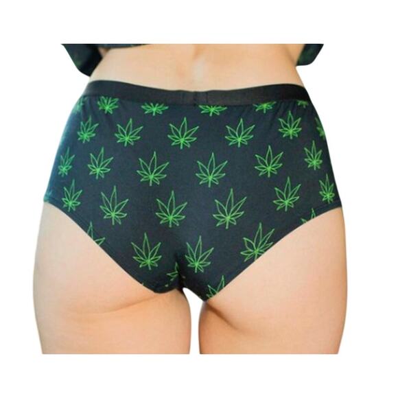 Me Undies Reefers Black Green Womens Bikini Panty Size Xlarge - Picture 5 of 6
